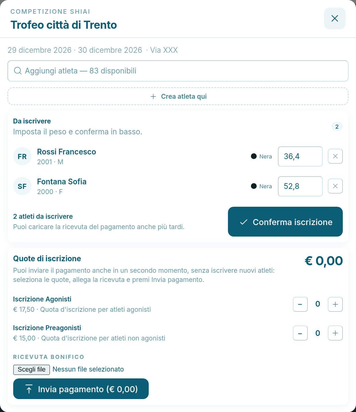 Club-Iscrizione