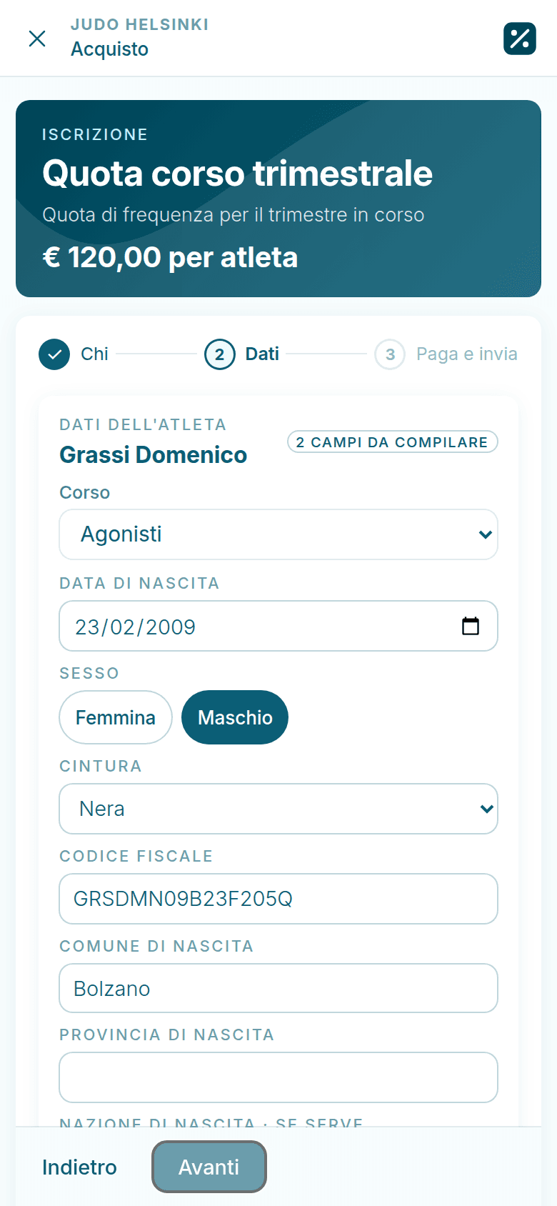 Famiglie-Dati